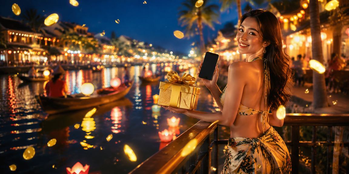Người dùng Hội An mở điện thoại để kiểm tra thông tin trước trận đấu