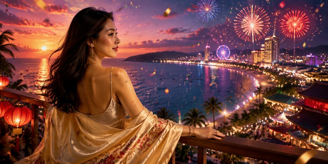 Người dùng Phú Quốc mở điện thoại xem thông tin thể thao khi đi biển